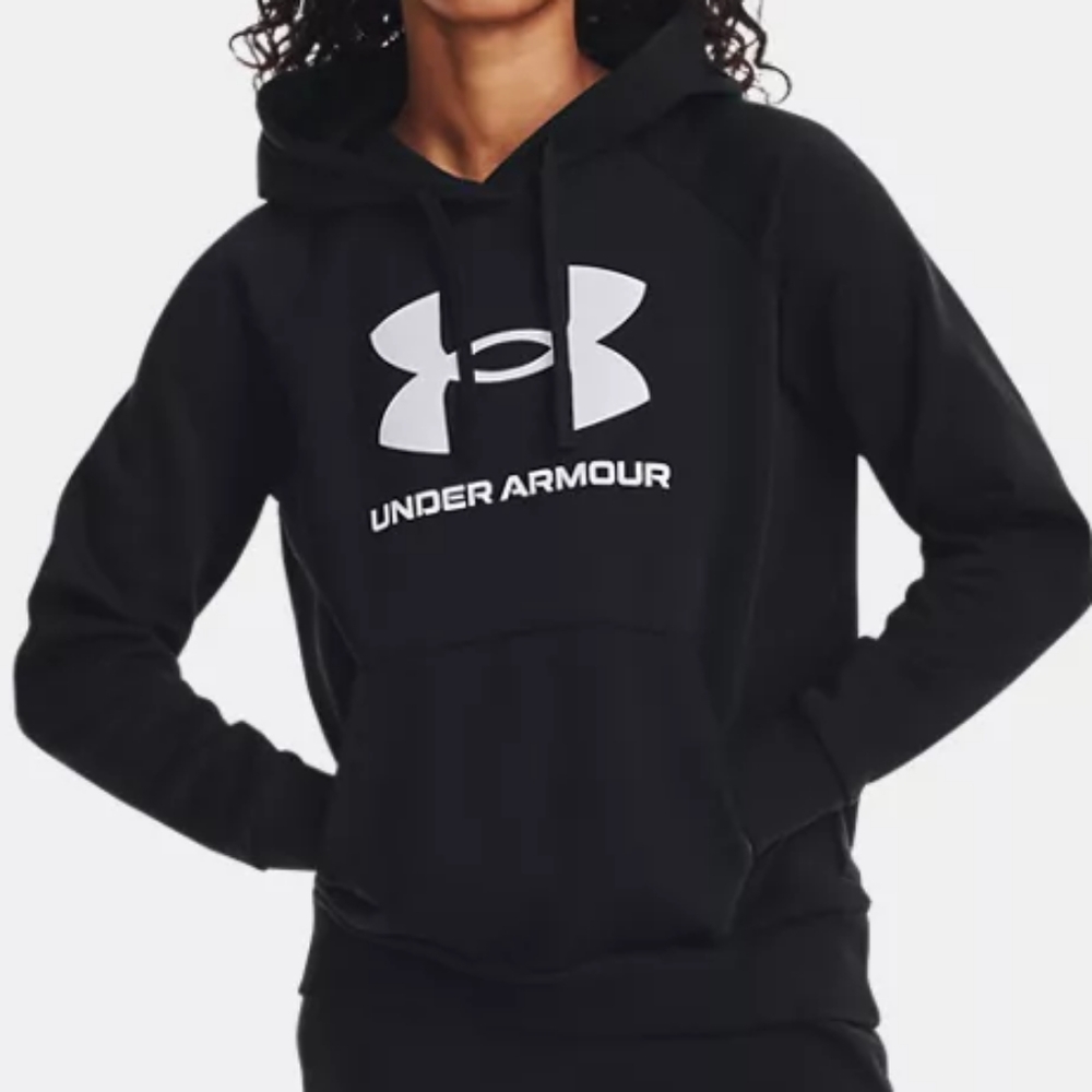 Under Armour Logo Hoodie, Womens Medium, Black, NWT